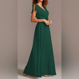 DB Studio Long Flutter Sleeve Bridesmaid Dress Juniper Size 12 NWT